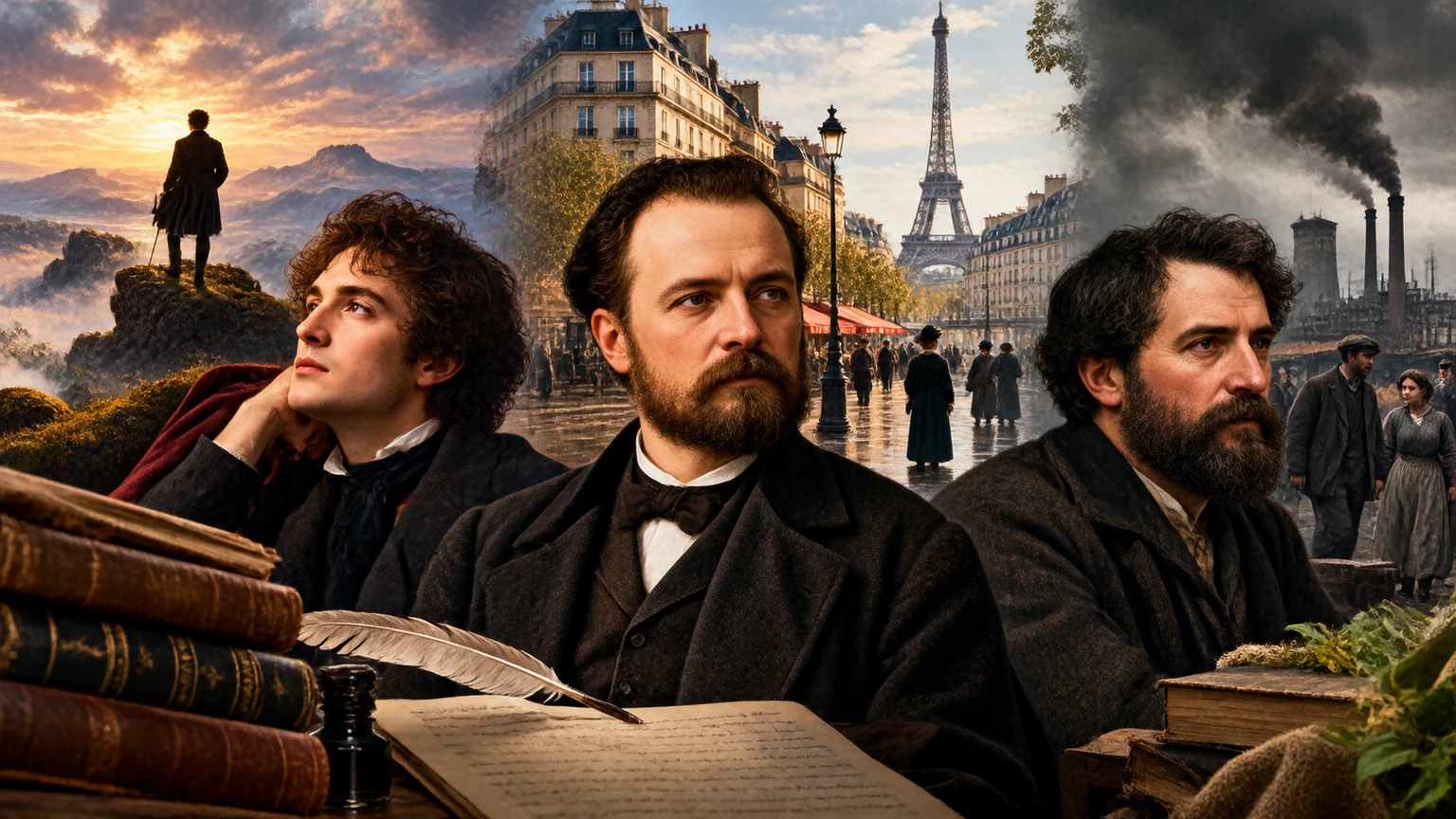 Illustration : Romantisme, réalisme et naturalisme